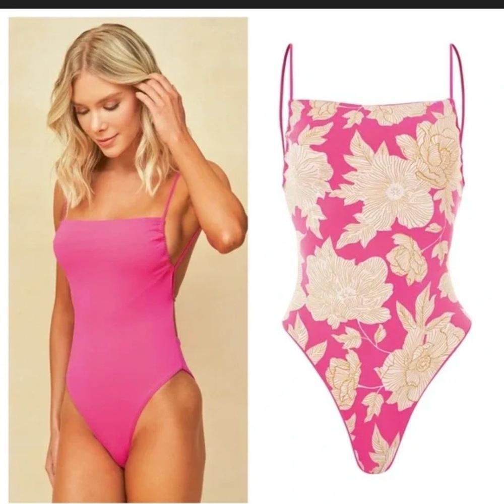Maaji Pink Floral One Piece Swimsuit